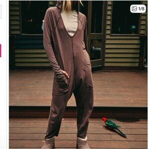 Free People Movement Hot Shot Long Sleeve Onesie size large colorway espresso